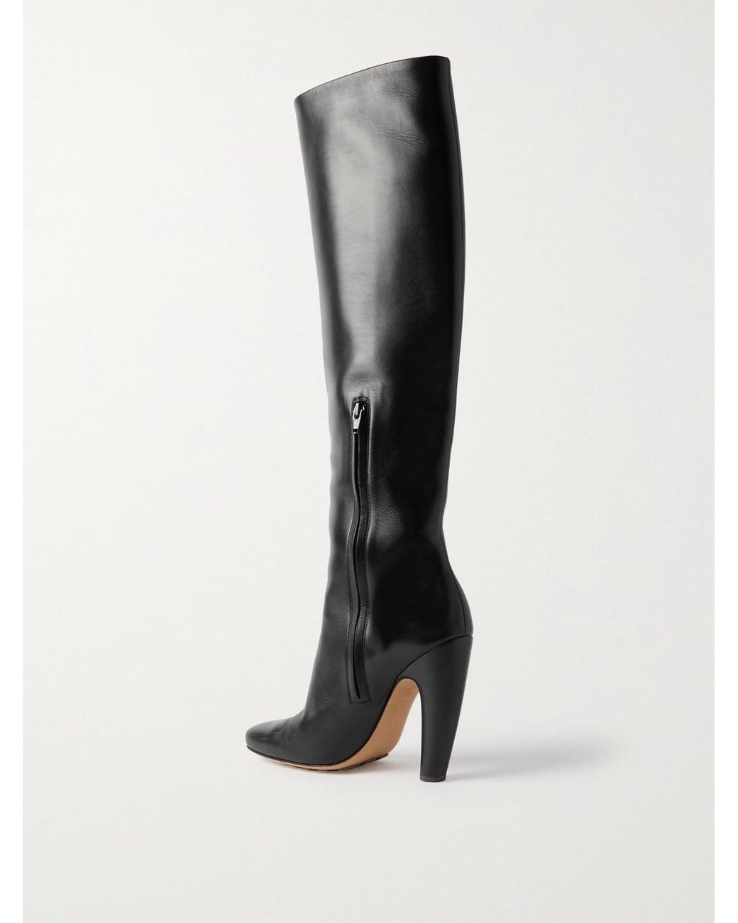 Bottega Veneta Black Leather Canalazzo Boots