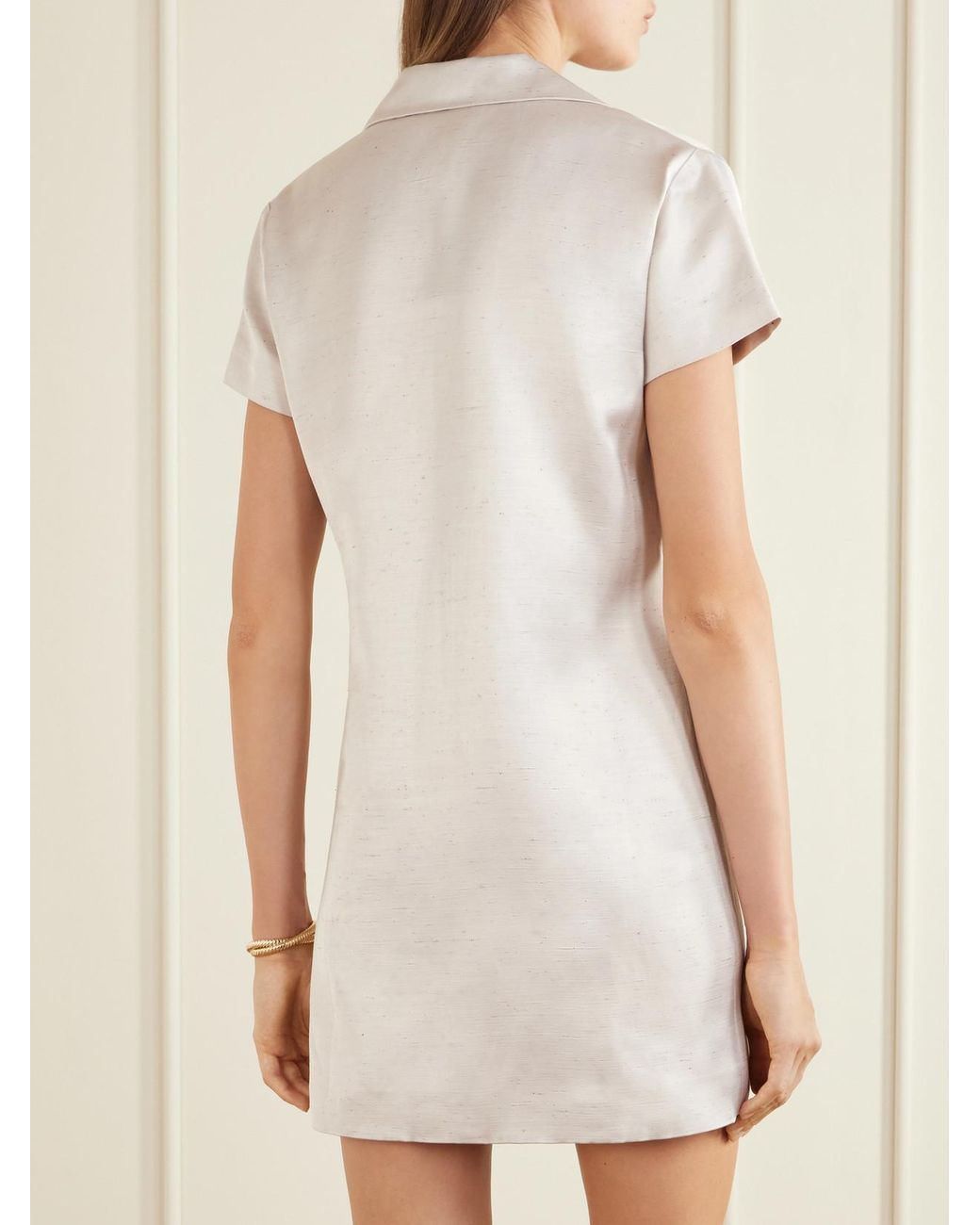 BERNADETTE White York Dupioni Dress