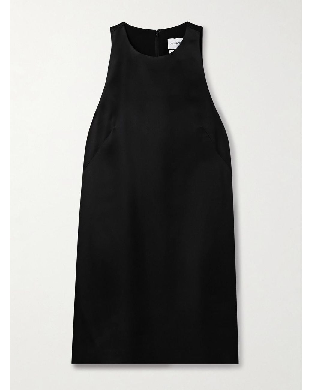 Brandon Maxwell Black The Joelle Wool And Silk-Blend Mini Dress