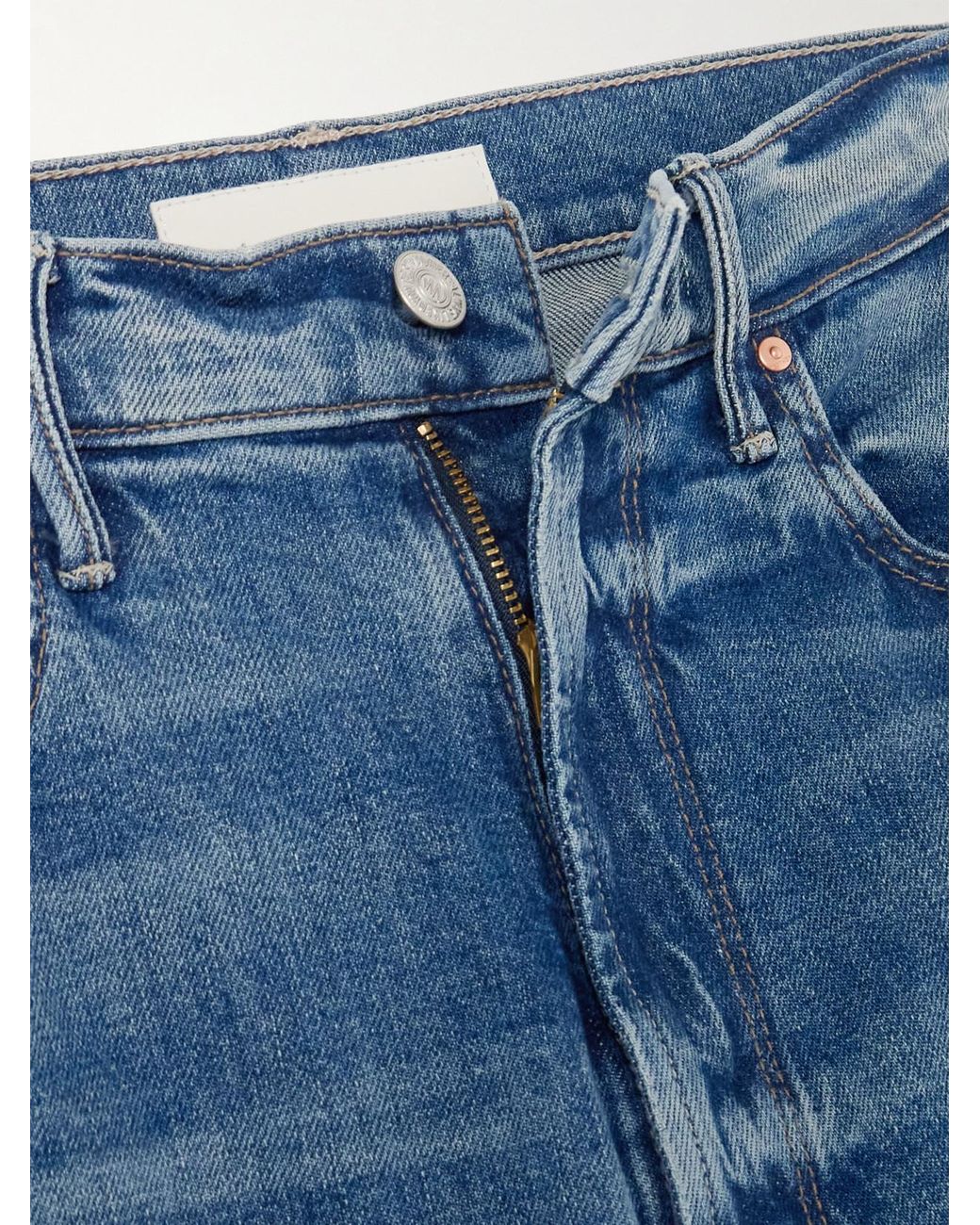 Mother Tunnel Vision Sneak High-Rise Straight-Leg Jeans in Blue | Lyst UK