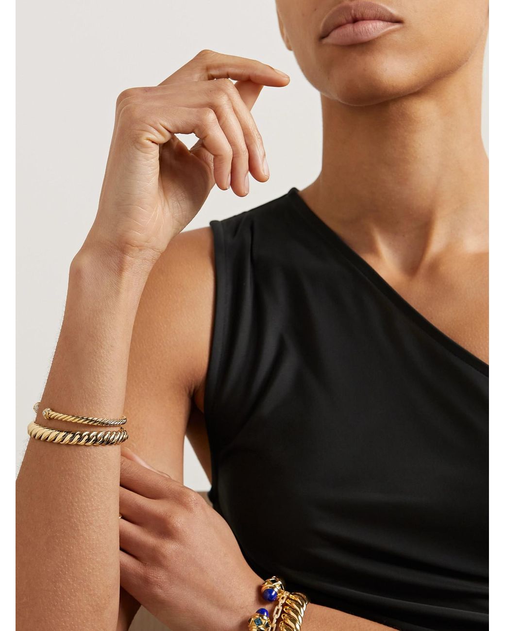 David Yurman Natural Sculpted Cable 18-Karat Bracelet