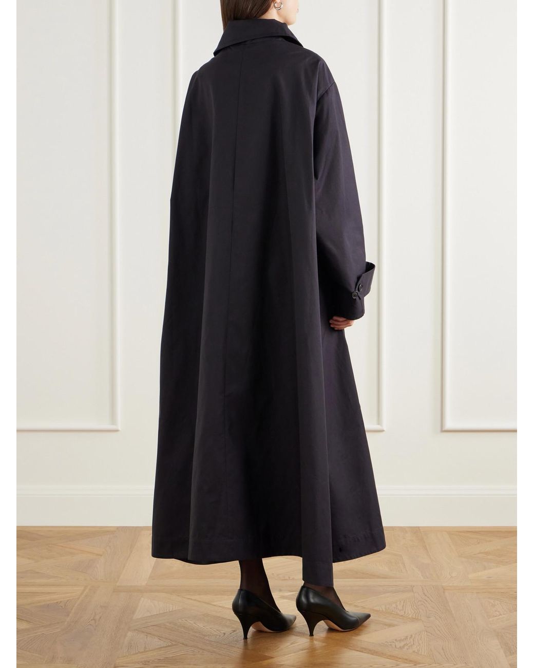 Kallmeyer Black Gabin Cotton-Gabardine Trench Coat