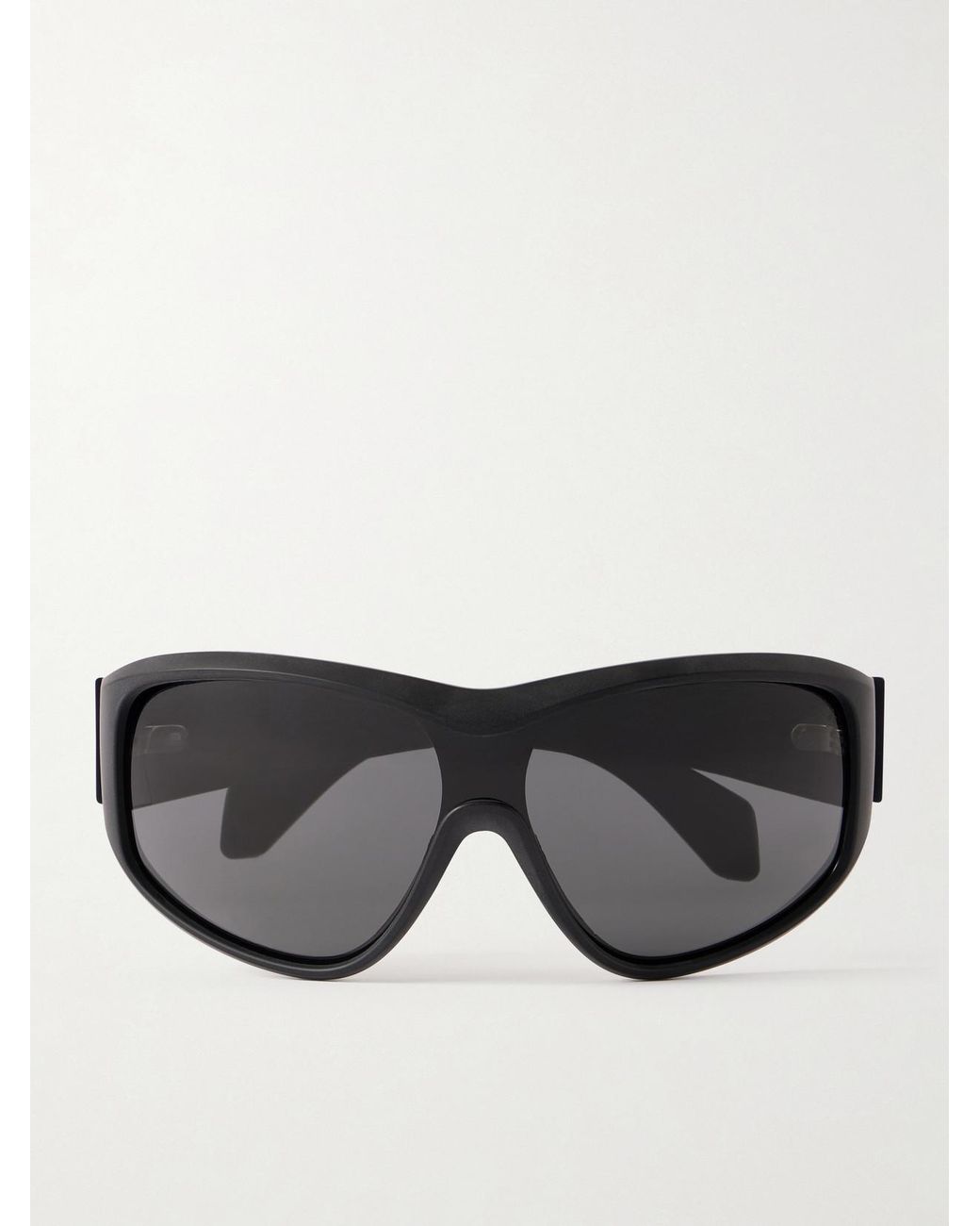 Moncler Black Thyra Oval-Frame Ski Sunglasses