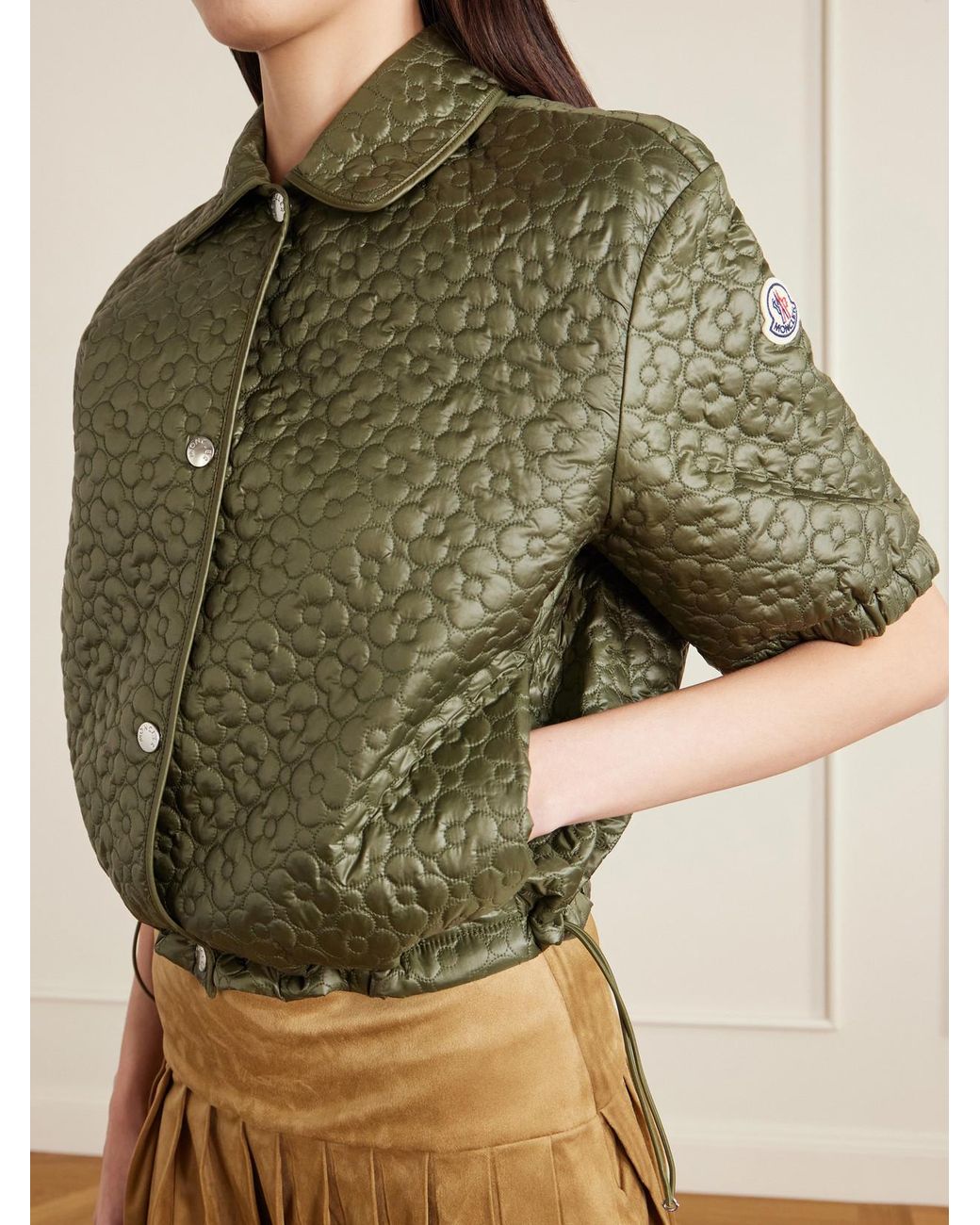 Moncler Green Quilted Shell Jacket