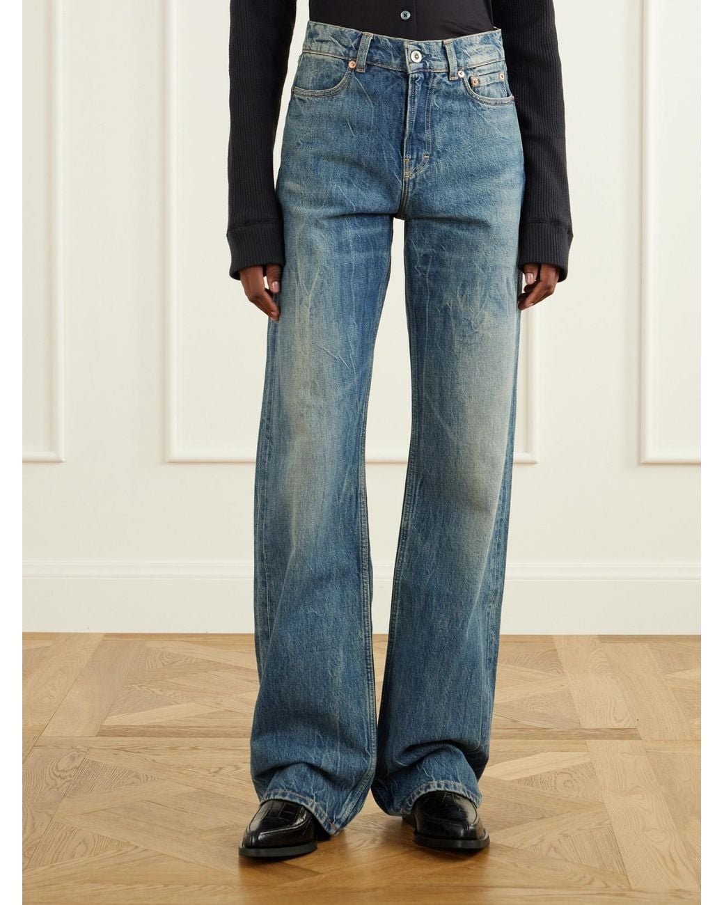 Our Legacy Blue Wata Mid-Rise Straight-Leg Jeans
