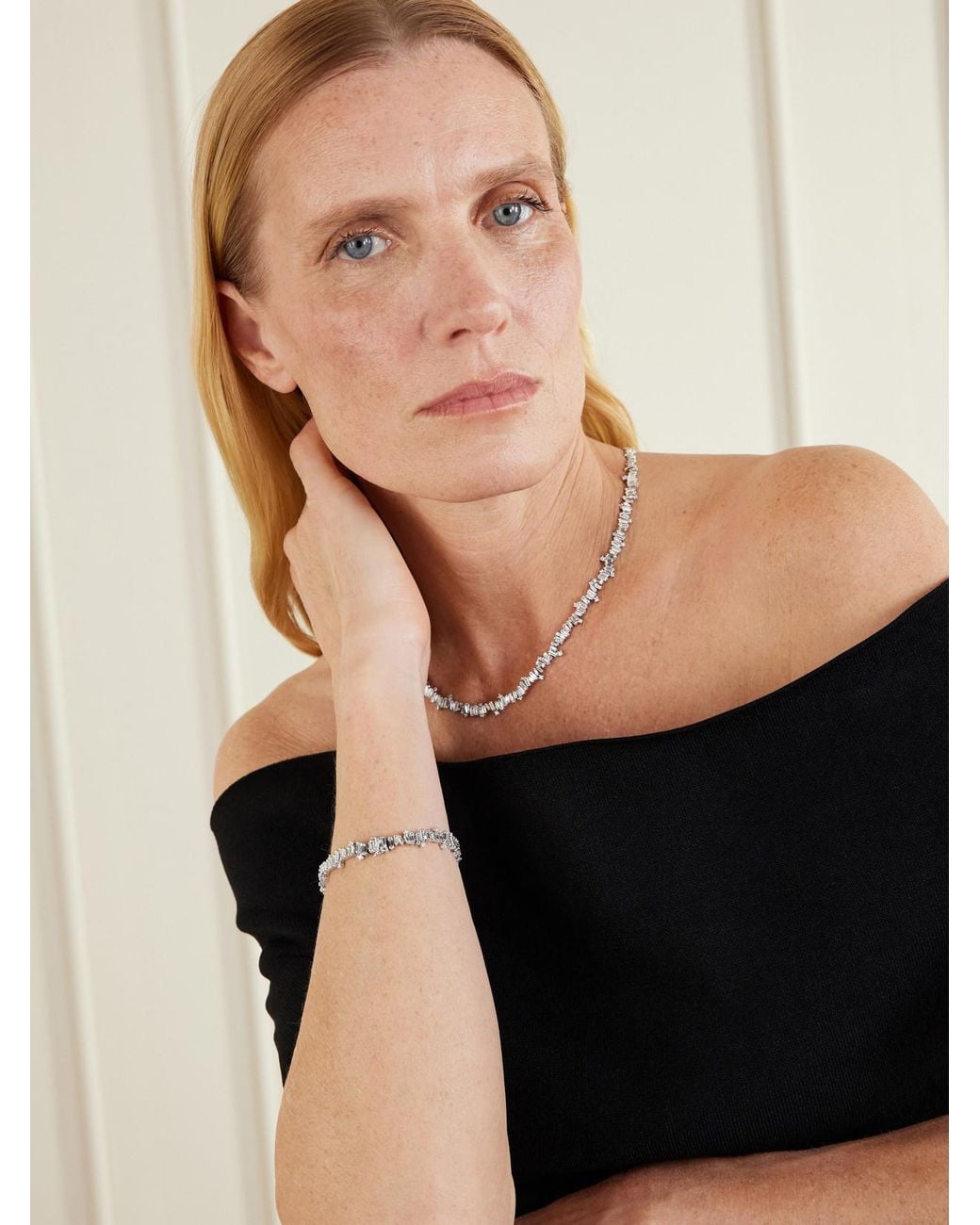 Suzanne Kalan Natural 18-Karat Diamond Necklace