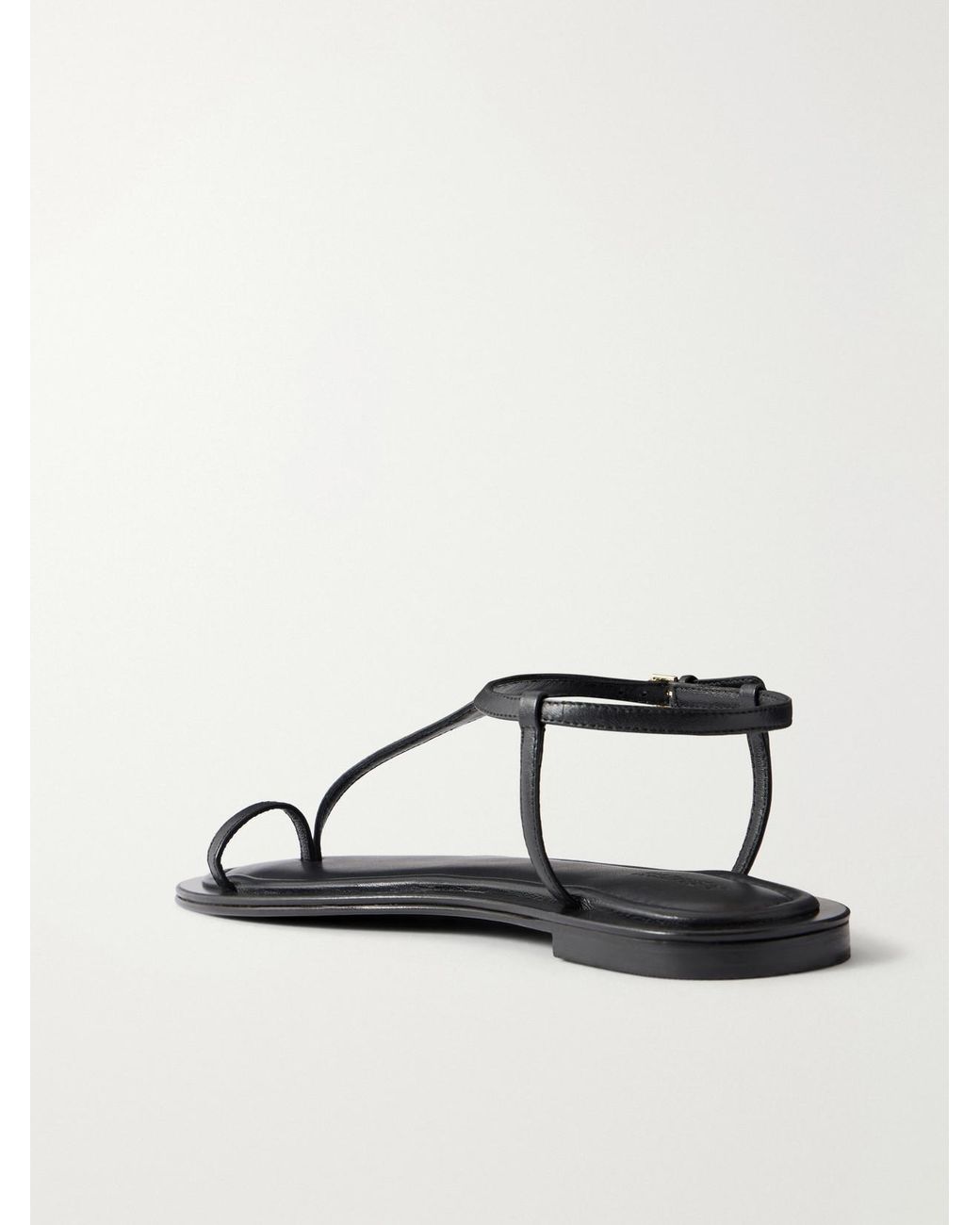 A.Emery Black Alta Leather Sandals