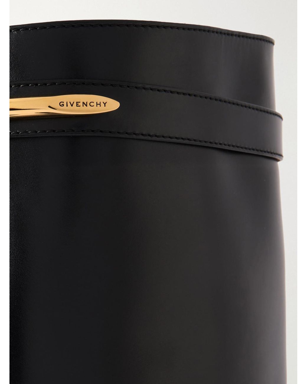 Givenchy Black Pinch Leather Knee Boots