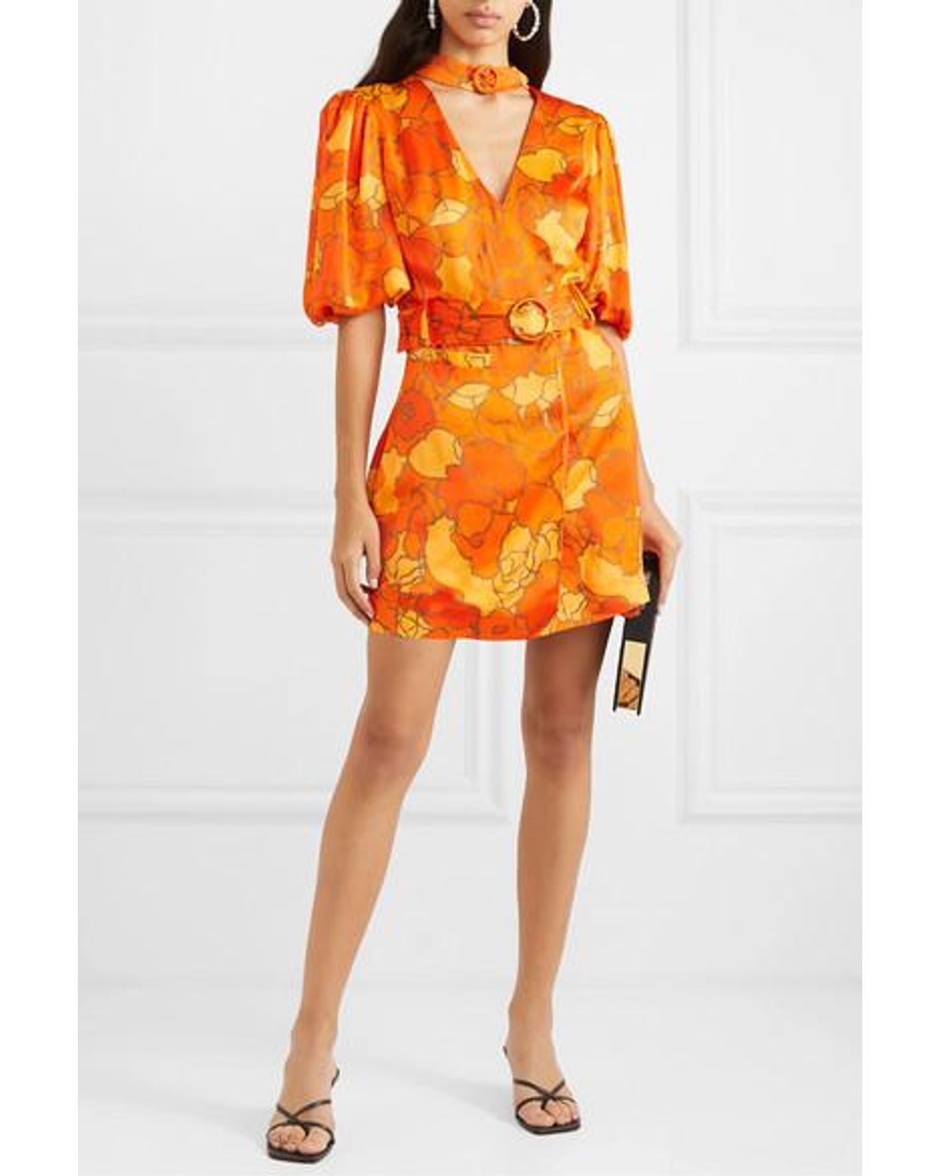 mila satin bodycon dress