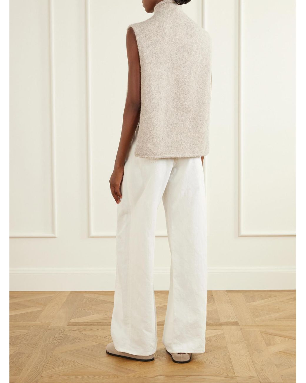 Lauren Manoogian Natural Alpaca-Blend Turtleneck Tank