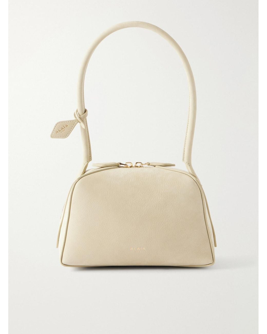 Alaïa Natural Le Bouledogue Mini Nubuck Shoulder Bag