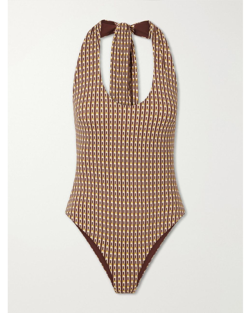 Sir Natural Cooper Printed Halterneck Swimsuit