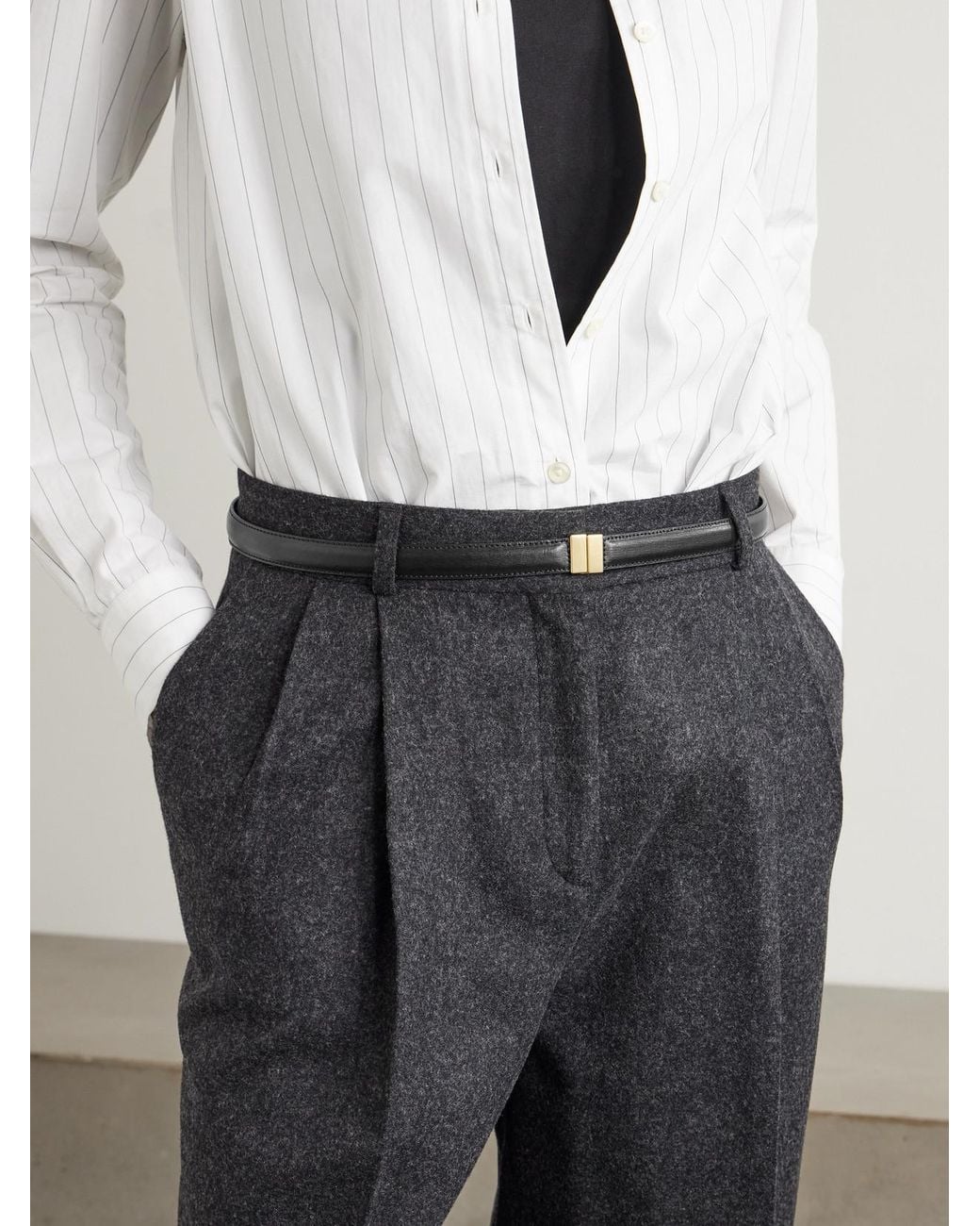 Totême  White Leather Belt