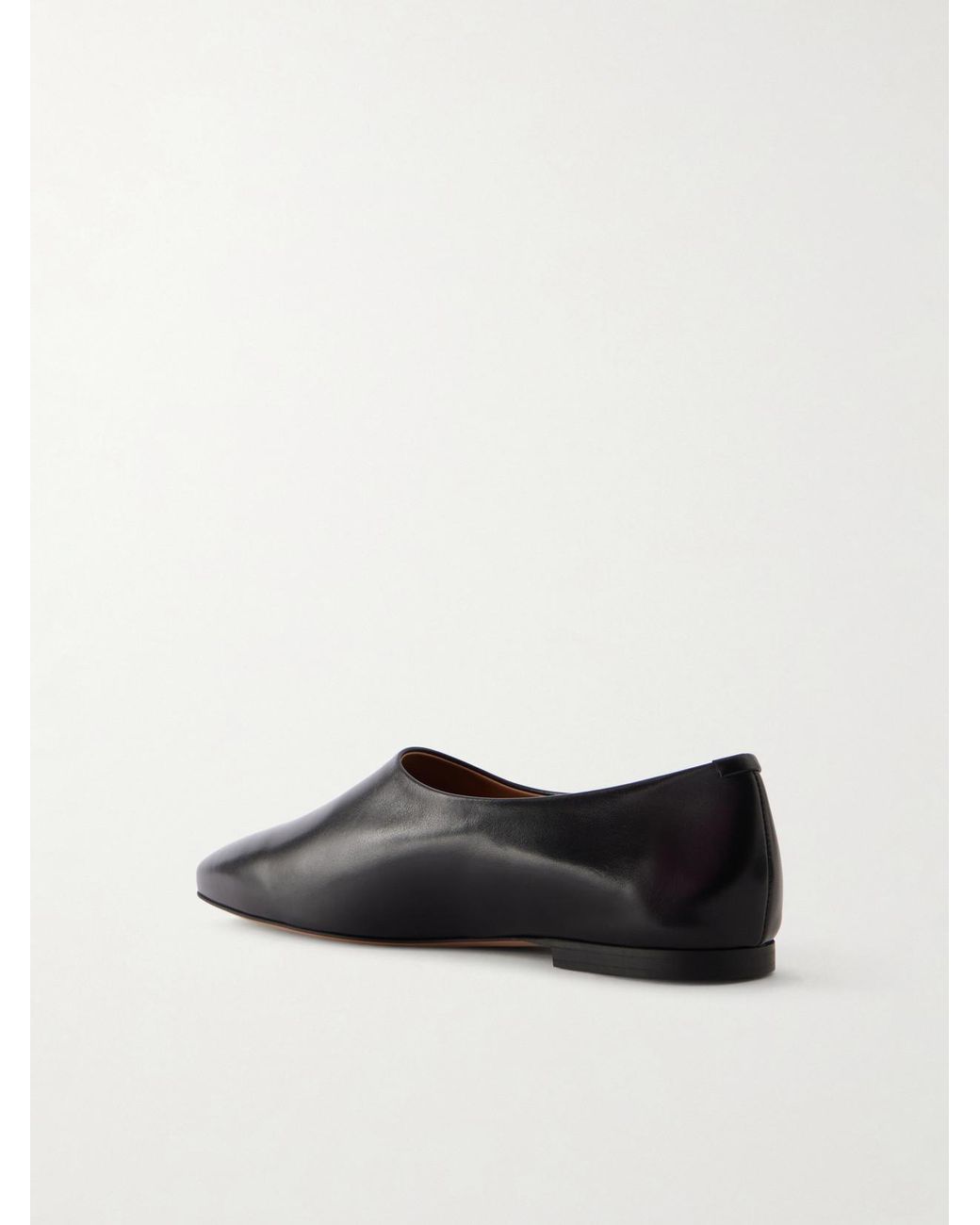 Jil Sander Black Ballerina Prince Leather Flats