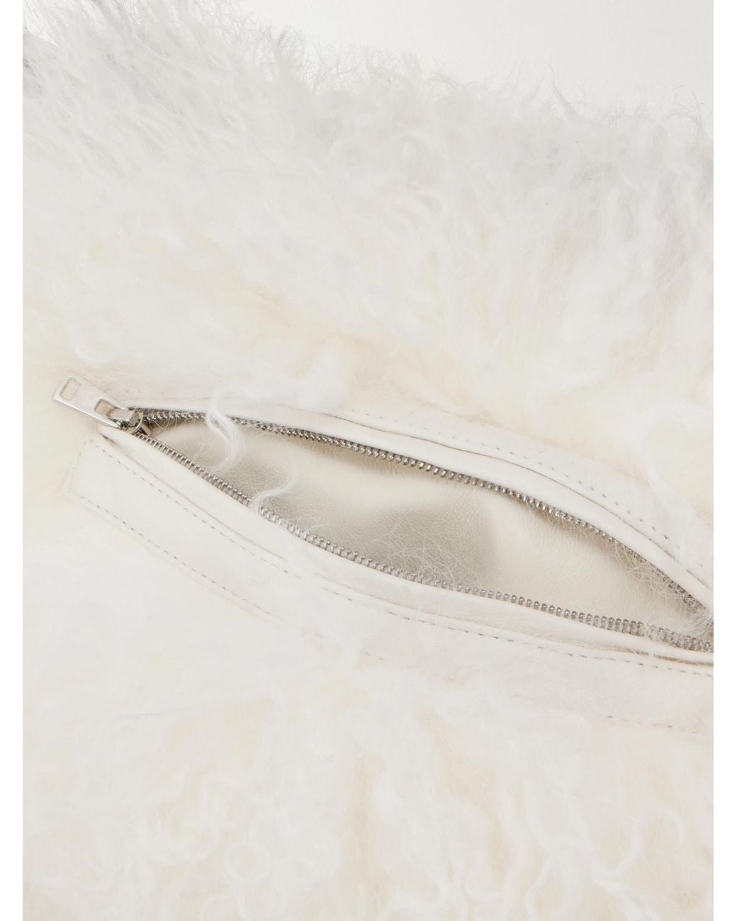 Yves Salomon Natural Leather-Trimmed Shearling Handwarmer