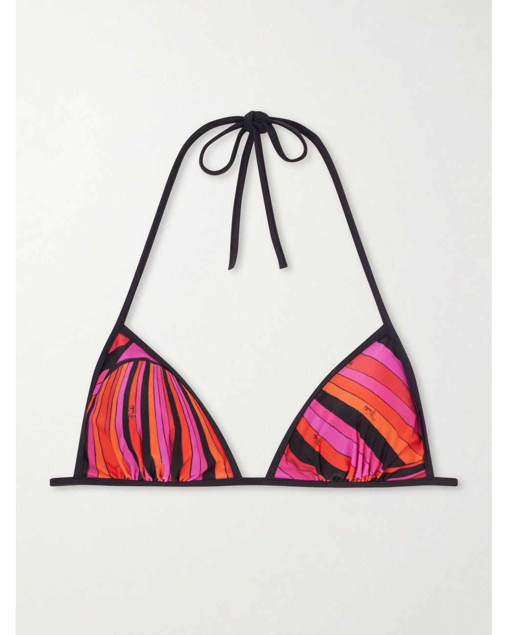 Emilio Pucci Red Printed Bikini Top
