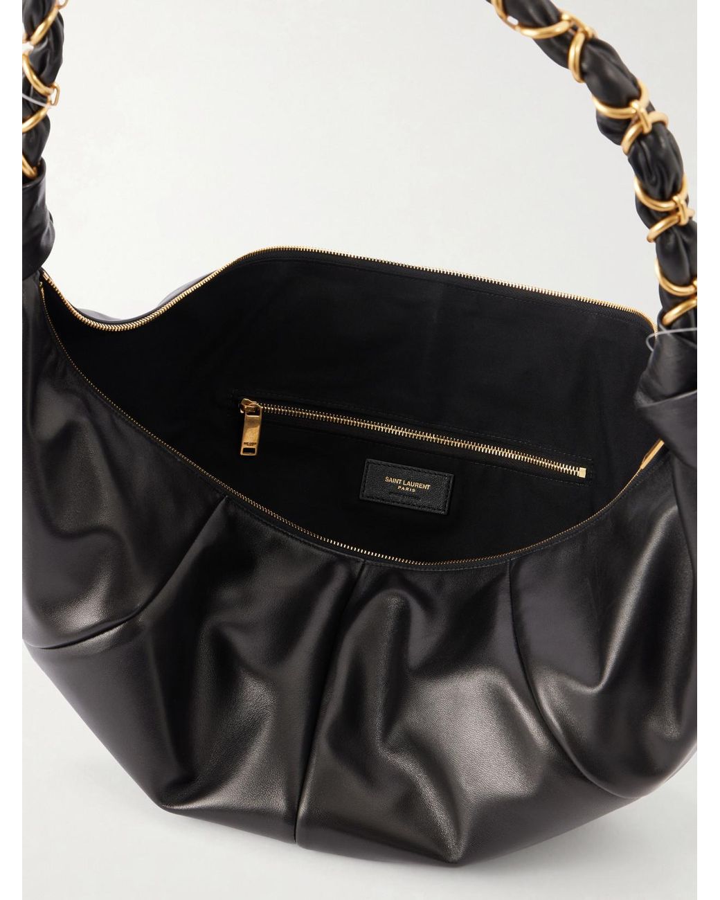 Saint Laurent Black Amalia Small Leather Shoulder Bag