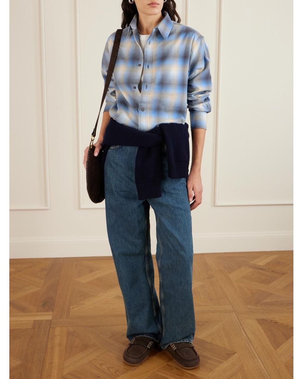 Matteau Blue Cotton-Flannel Shirt