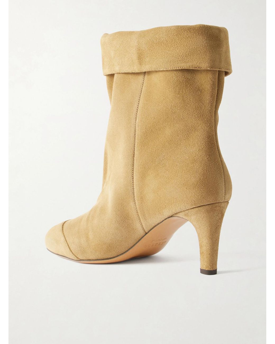 Isabel Marant Natural Eldra Suede Ankle Boots