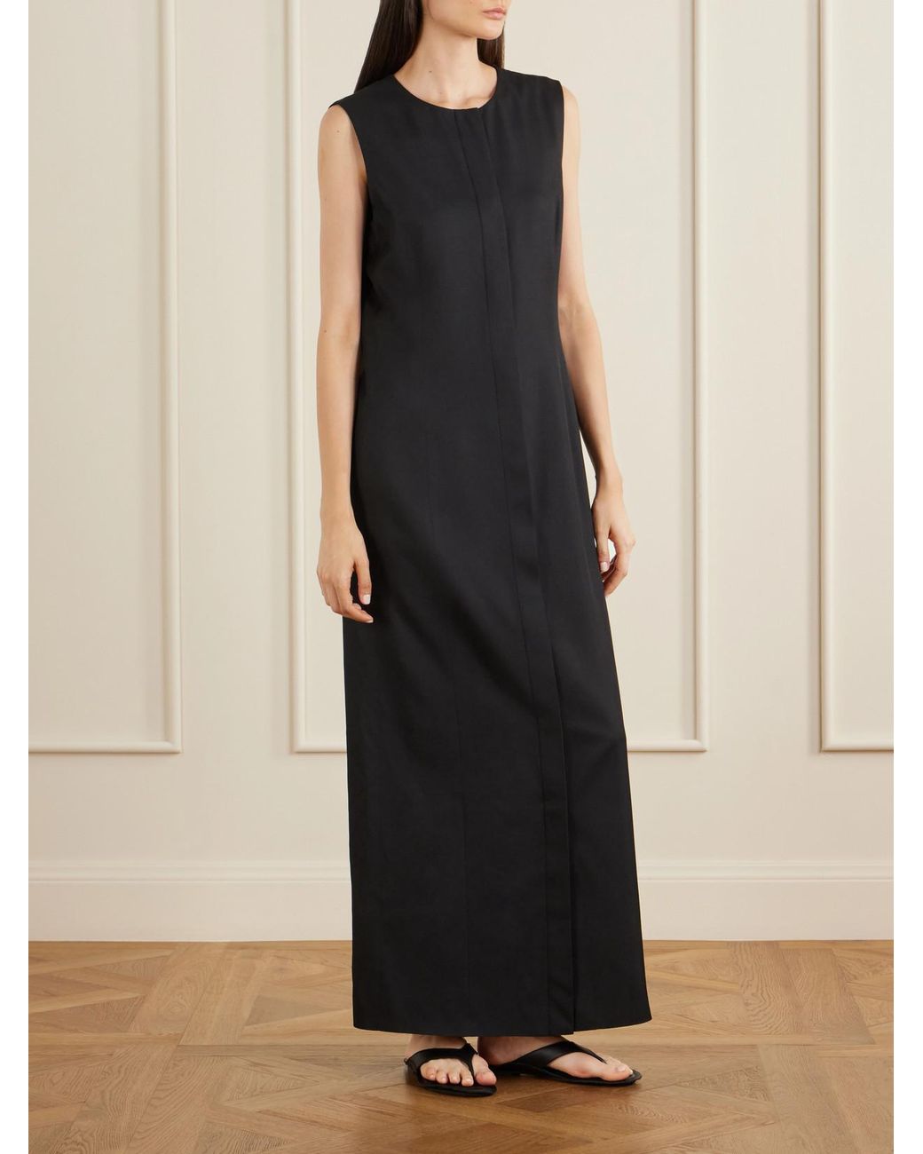 Veronica de Piante Blue Hana Split Silk Dress