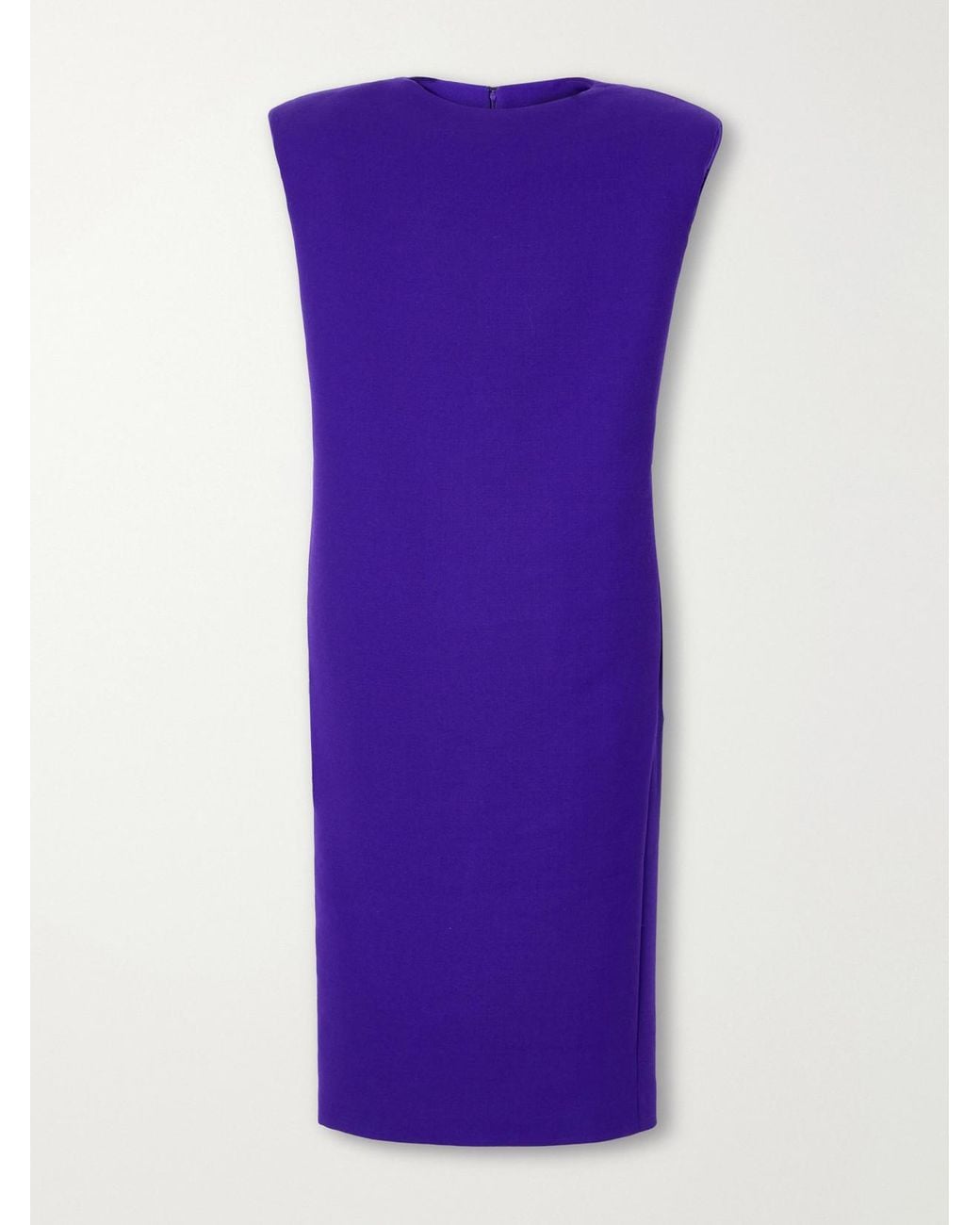 Willy Chavarria Purple Wool Midi Dress