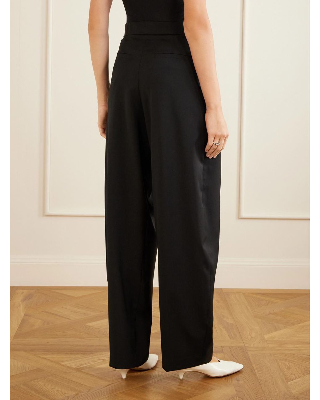 Sportmax Blue Zorro Wool Wide-Leg Pants