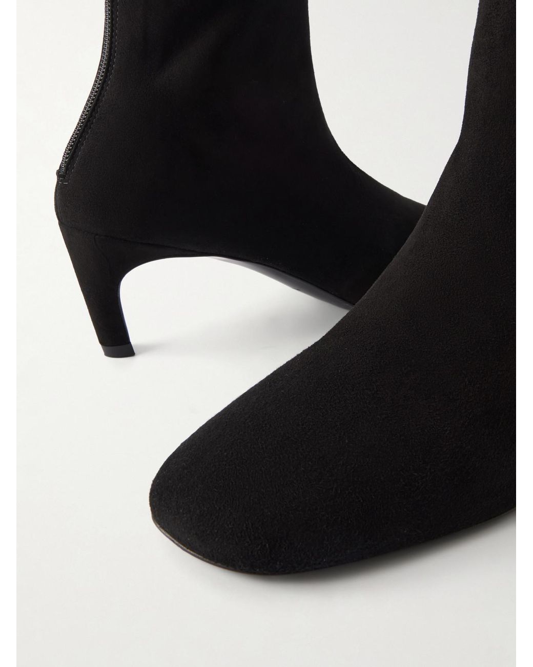 Totême  Black 55 Suede Ankle Boots
