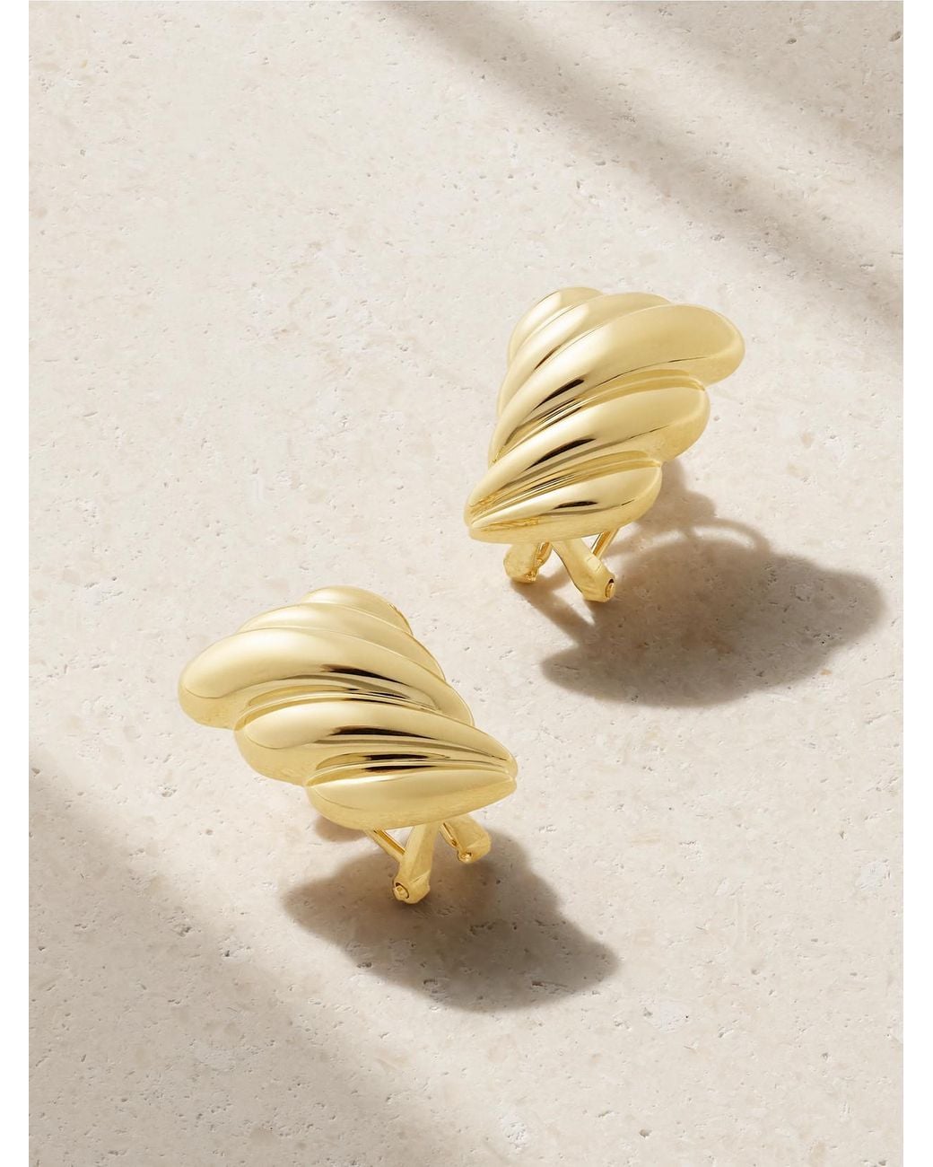 Anita Ko Natural Croissant 18-Karat Earrings
