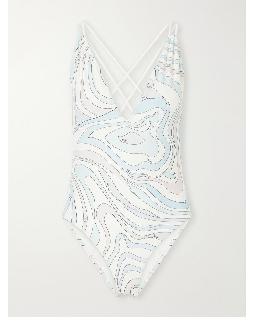 Emilio Pucci White Printed Swimsuit