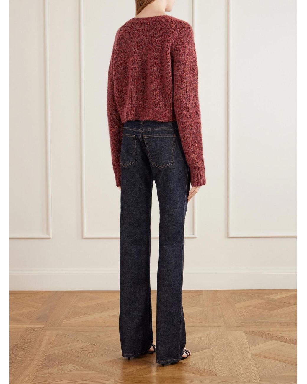 Khaite Red Niels Cashmere And Silk-Blend Cardigan