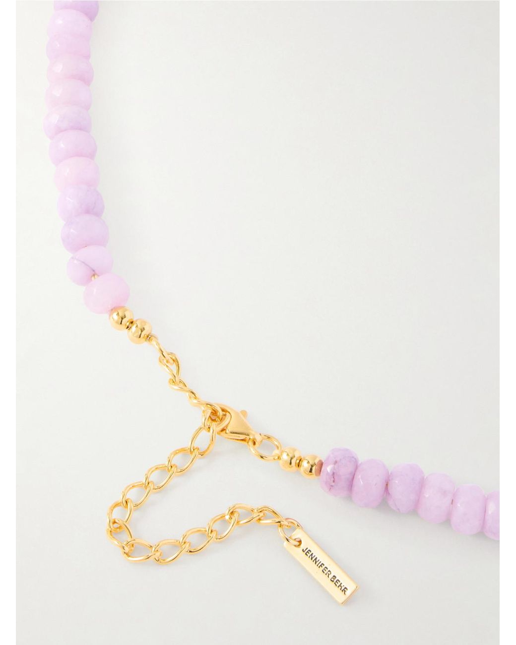 Jennifer Behr White Rora-Tone Jade Necklace