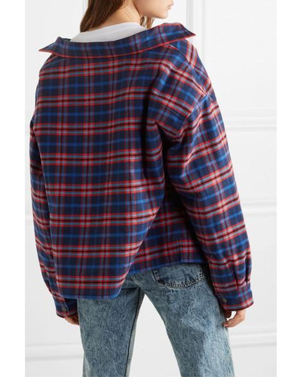 【美品】BALENCIAGA 20SS SWING CANADIAN SHIRT BALENCIAGA Swing Canadian Shirt In Check Print | Holt Renfrew