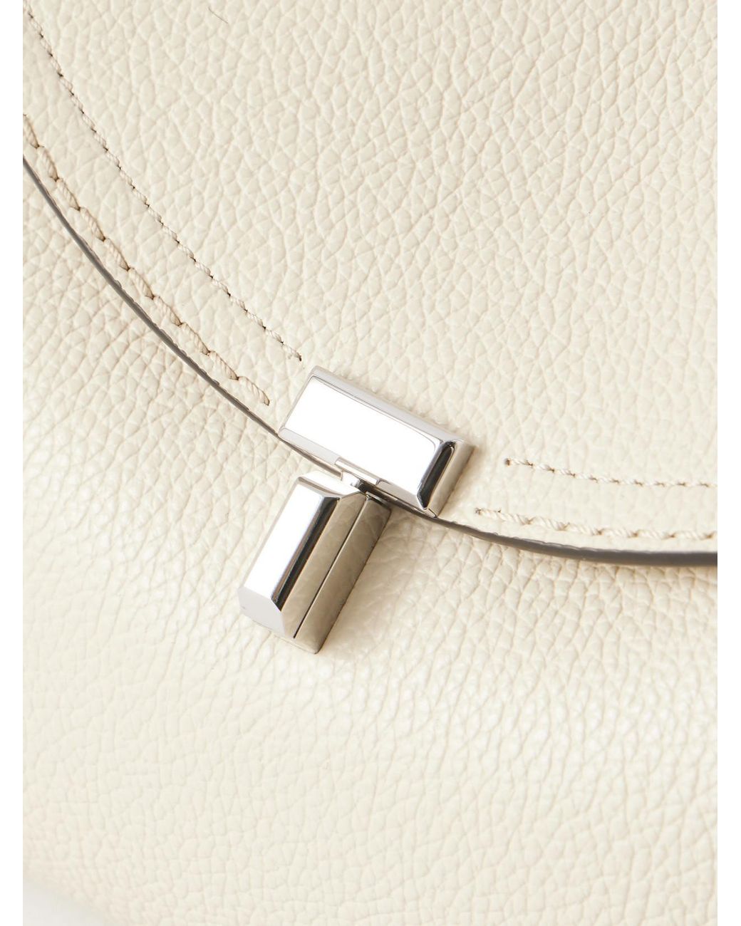 Totême Natural T-Lock Leather Shoulder Bag