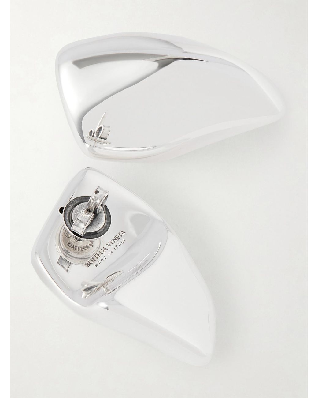 Bottega Veneta White Prisma Earrings