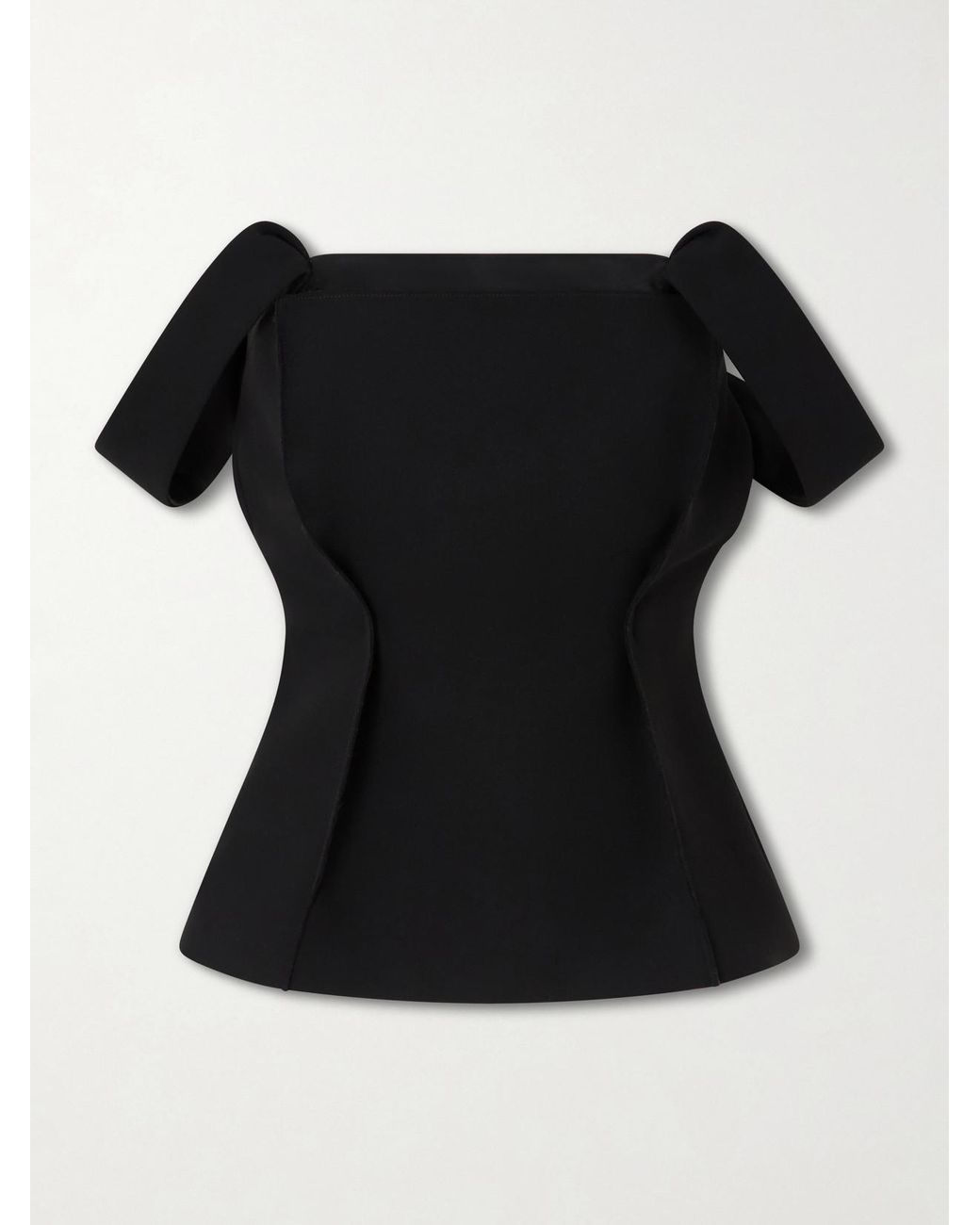 Khaite Black Yasmina Crepe Blouse