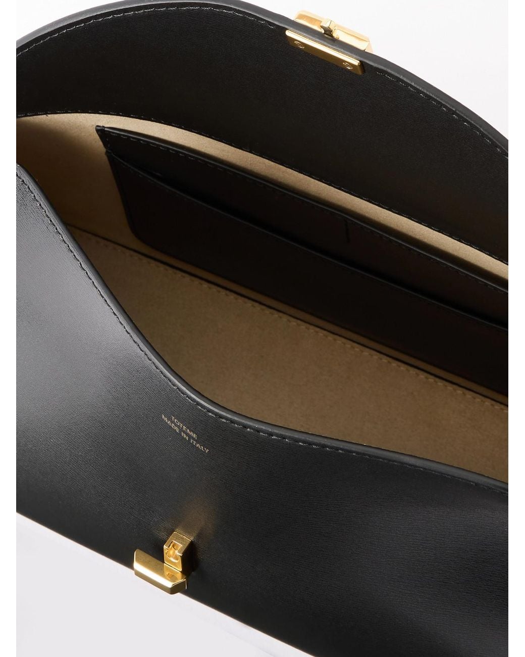 Totême Black Palmellato Leather Shoulder Bag