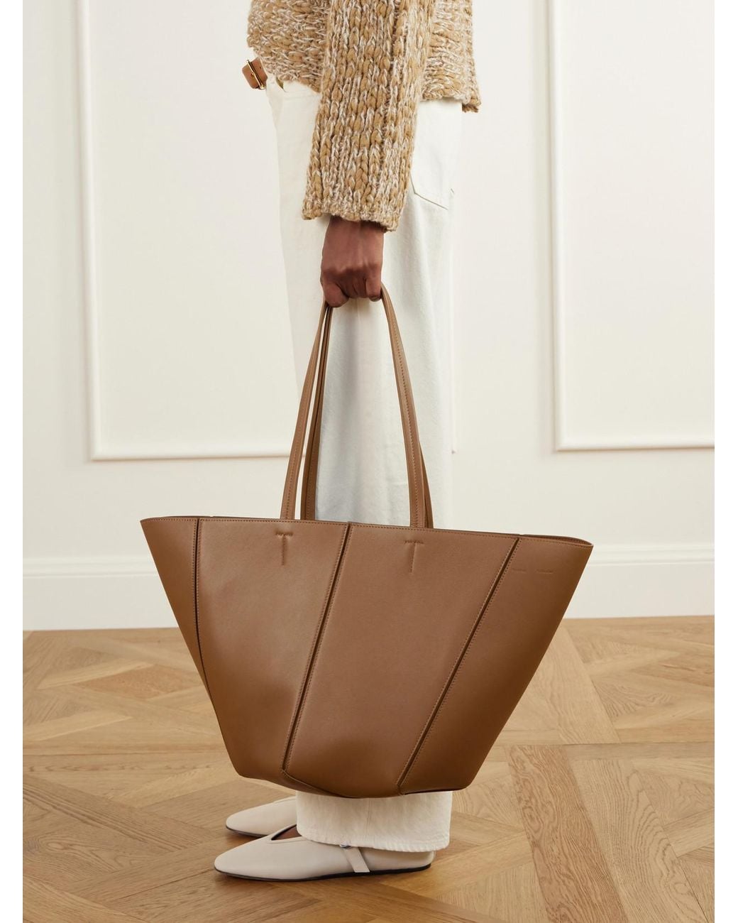 Proenza Schouler Brown Hex Leather Tote