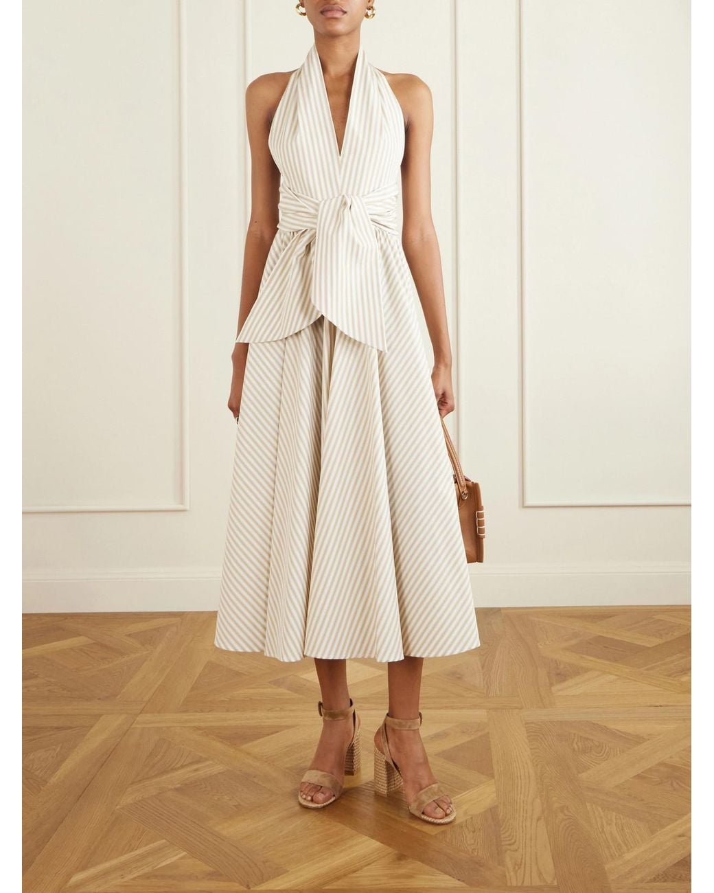 Gianvito Rossi Natural Luana 85 Suede And Raffia Sandals