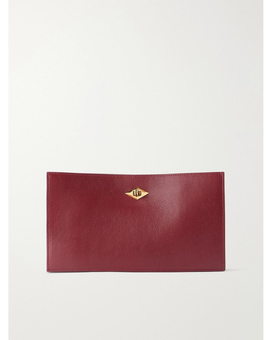 Metier Red Leather Clutch