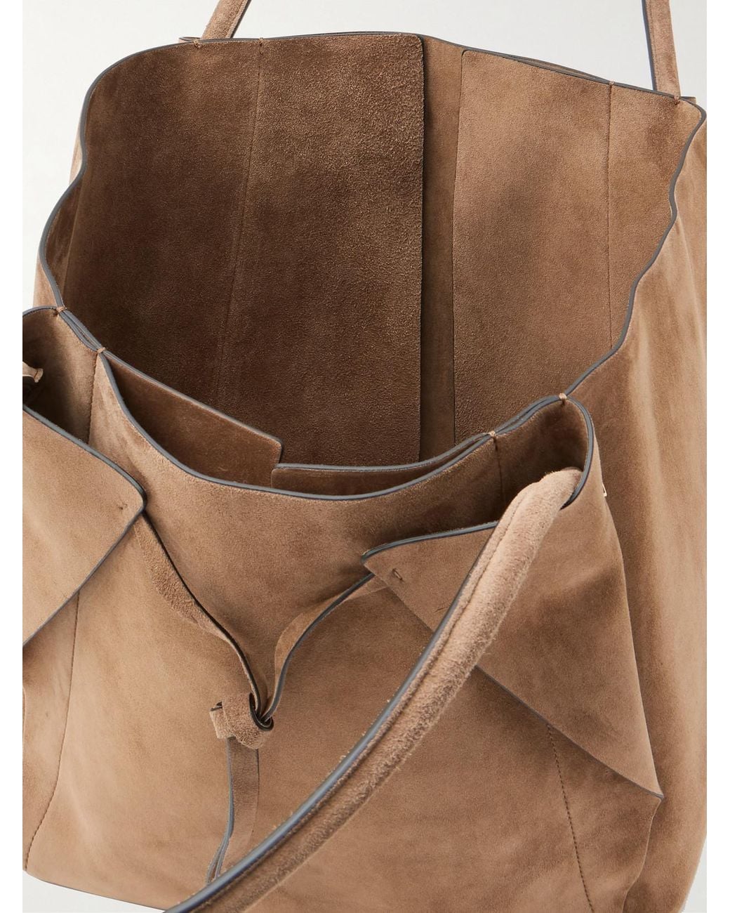 Gabriela Hearst Natural Marija Tasseled Suede Tote