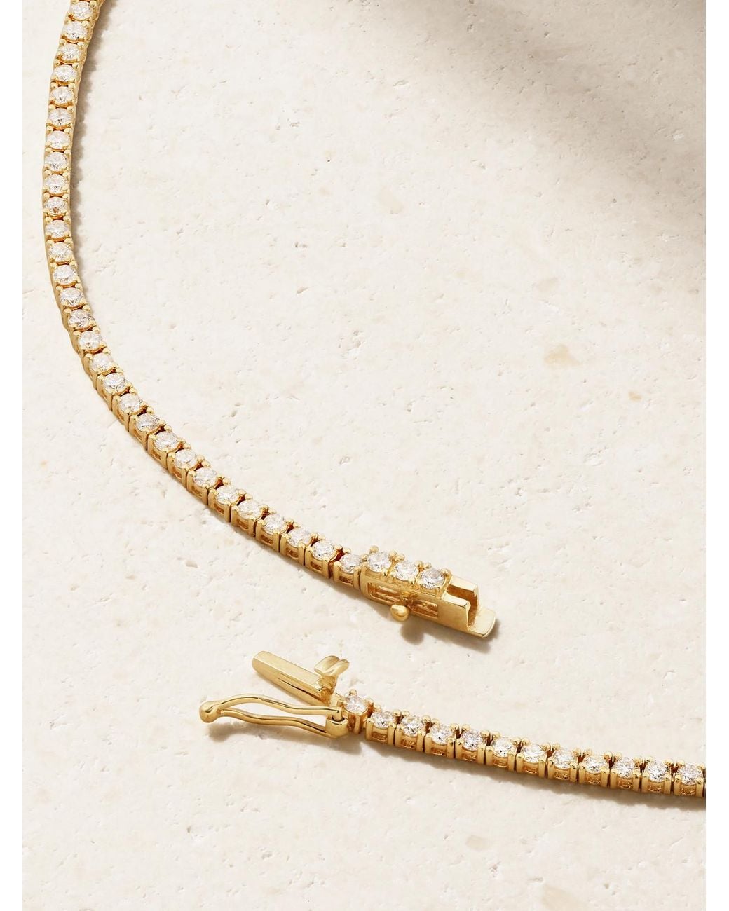 Jennifer Meyer Natural 15' Small Tennis 18-Karat Diamond Necklace