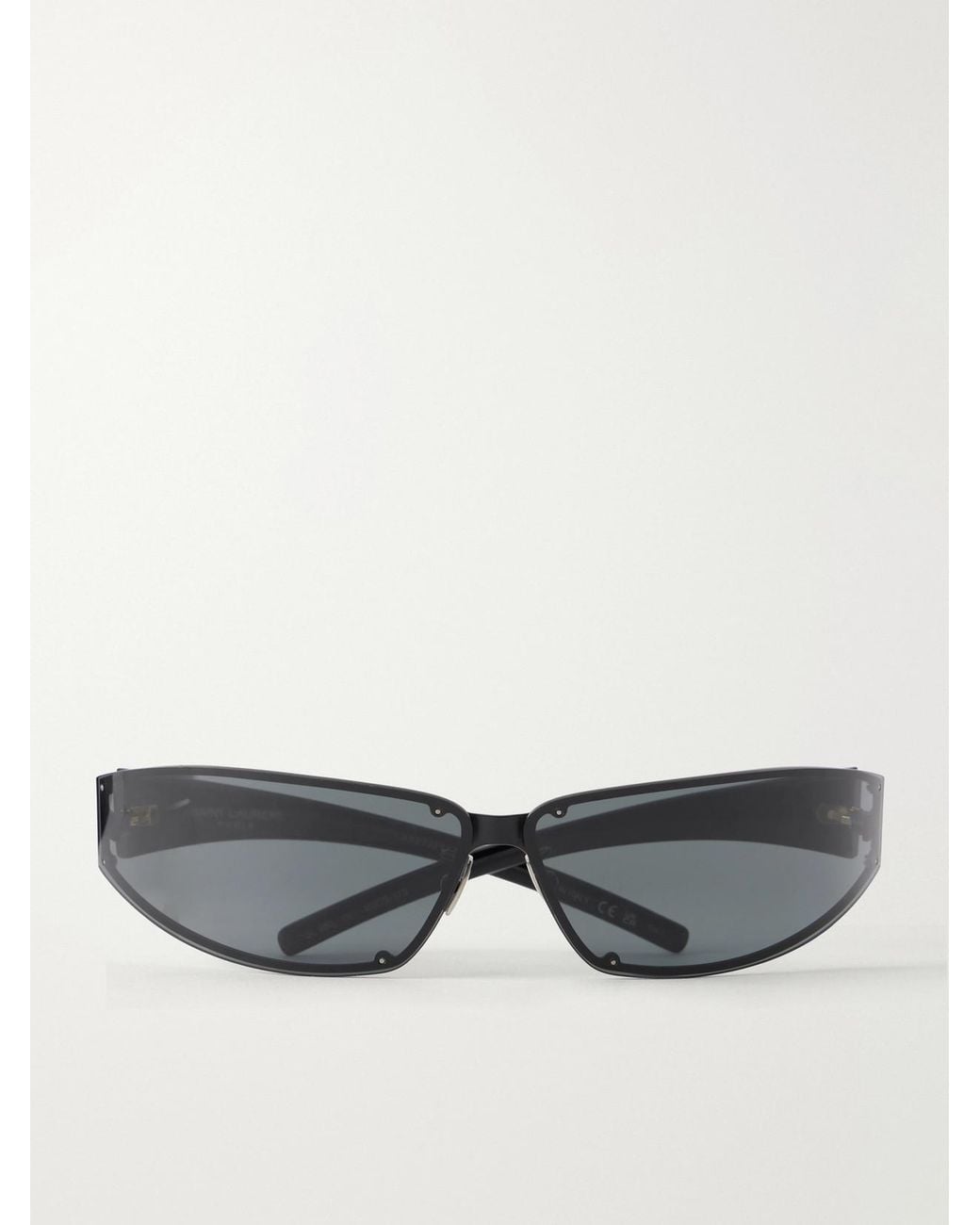 Saint Laurent Gray Sl 963 Square-Frame Metal Sunglasses