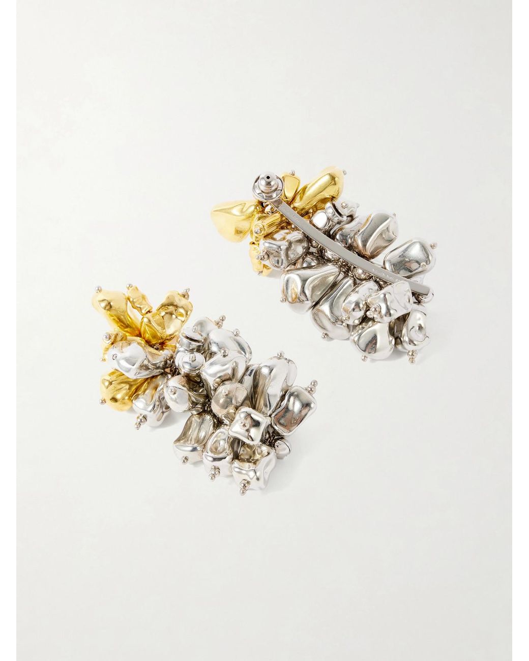 Dries Van Noten Metallic And-Tone Earrings