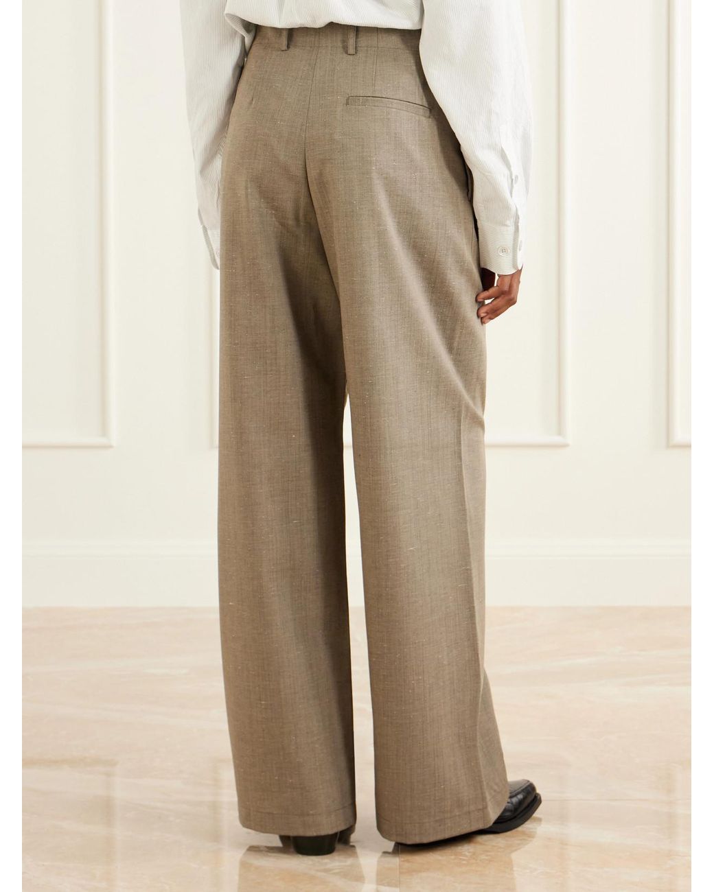 Our Legacy Natural Wool-Blend Wide-Leg Pants