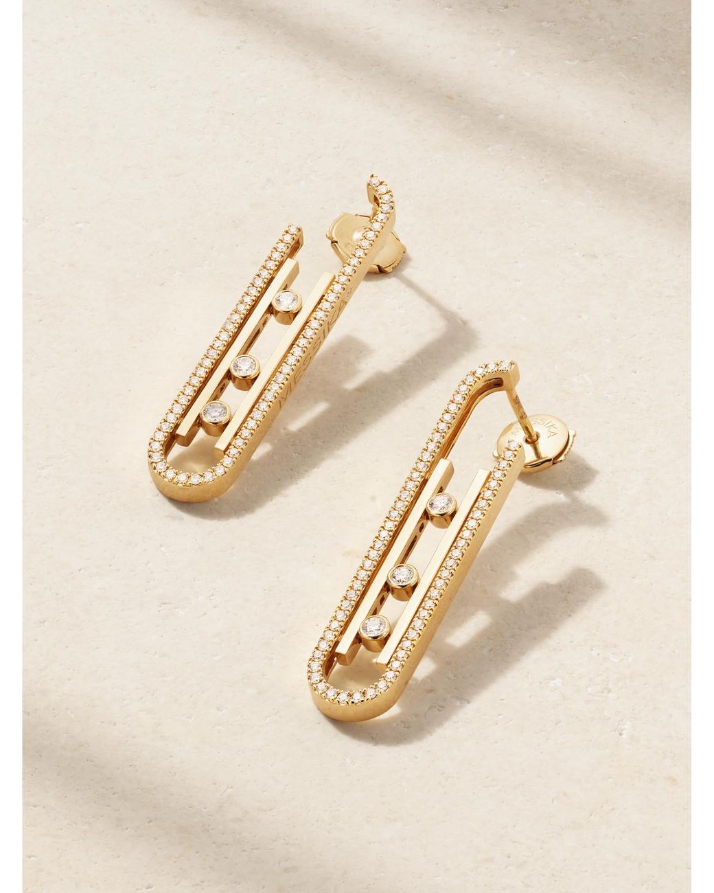 Messika Natural Move 10Th 18-Karat Diamond Earrings