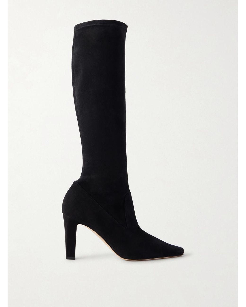 Manolo Blahnik Black Pavisco 90 Suede Knee Boots