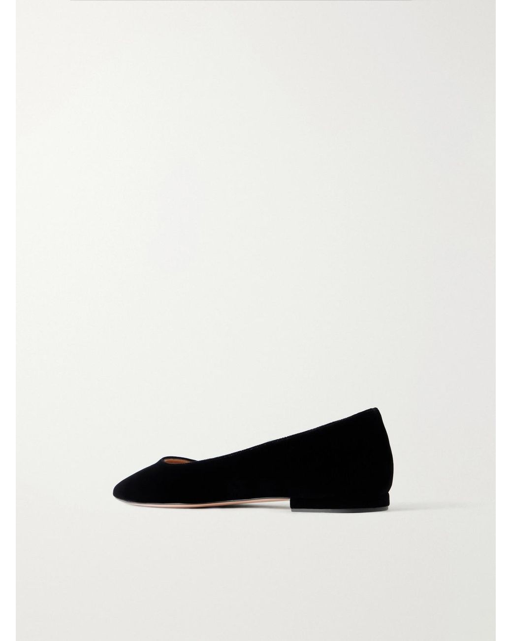 Gianvito Rossi Black Gianvito Velvet Ballet Flats
