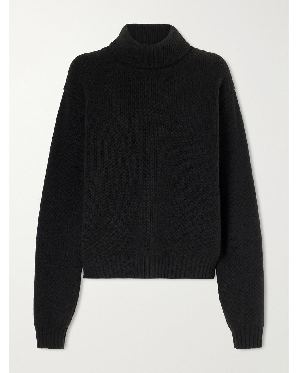 Tom Ford Black Wool, Cashmere And Mohair-Blend Turtleneck Sweater