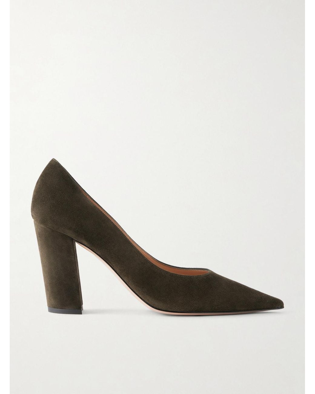 Gianvito Rossi Green Piper 85 Suede Pumps