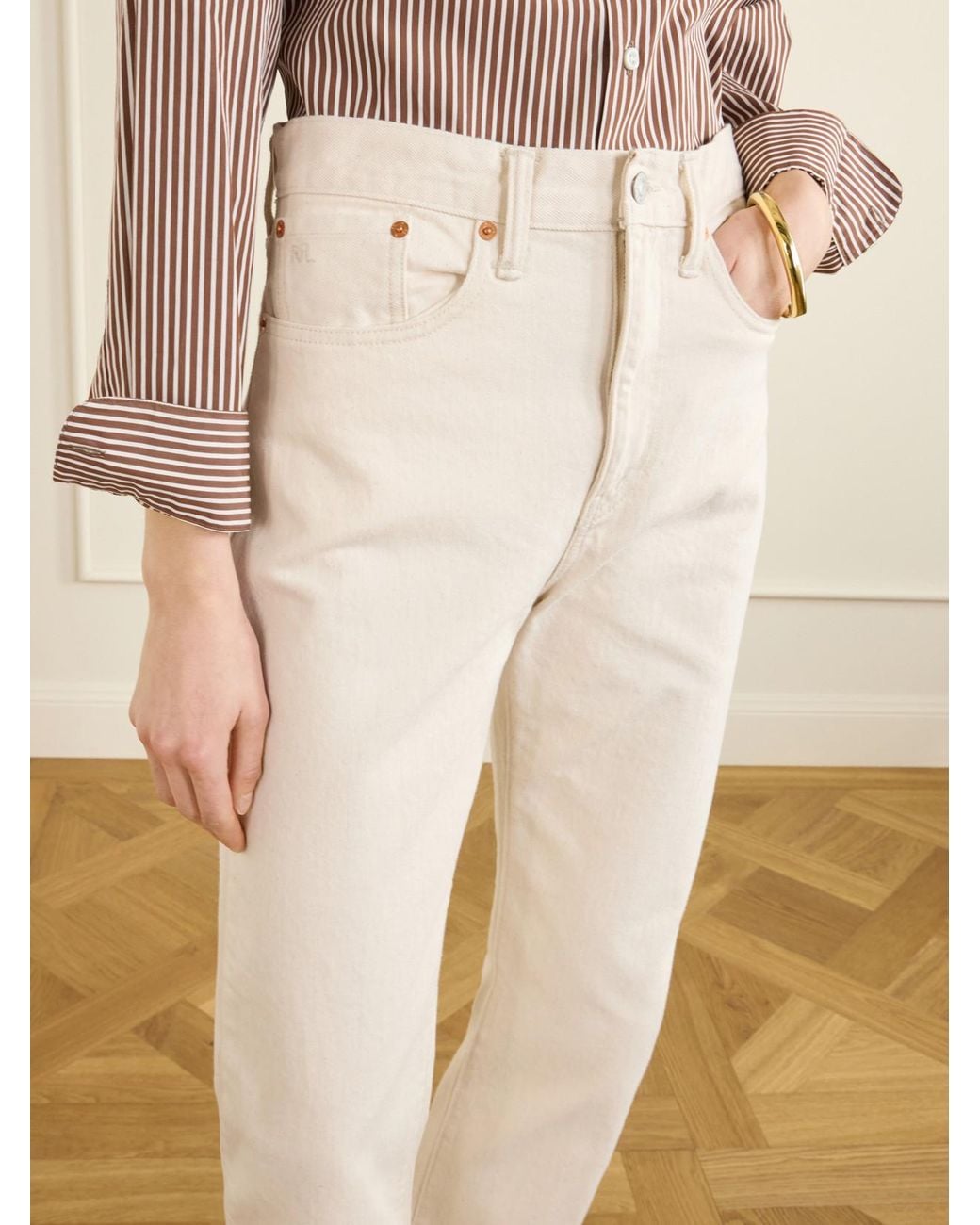 RRL Natural Mid-Rise Straight-Leg Jeans